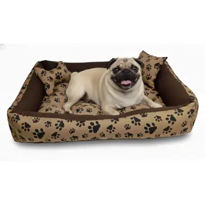 Foto do anúncio: Cama Pet Para Cachorro Porte Médio 80x60 cm Com Mordedores ossinho
