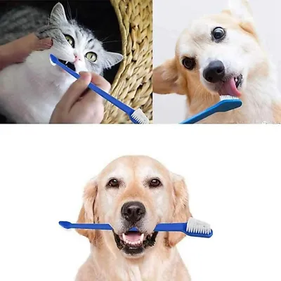 Foto do anúncio: Escova dente dupla para pet cachorro cão gato 22cm comprimento longa confortavel