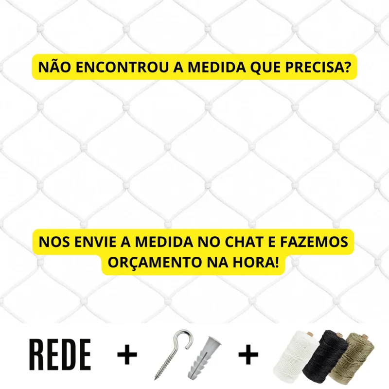 Foto do anúncio: Kit Completo Rede Tela de Proteção 2,00x5,00