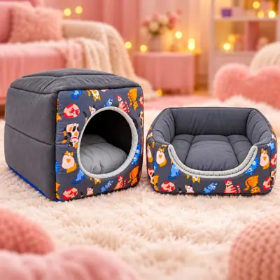 Foto do anúncio: Casinha Toca Cama Iglu 2 Em 1 Cachorro Cão E Gato Tam P, M e G