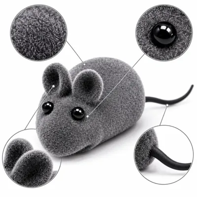 Foto do anúncio: Kit Brinquedos para Gatos Ratinhos com Apito Vinil Veludo Pet Interativo Anti-Stress para Gatinhos Filhotes e Adultos.