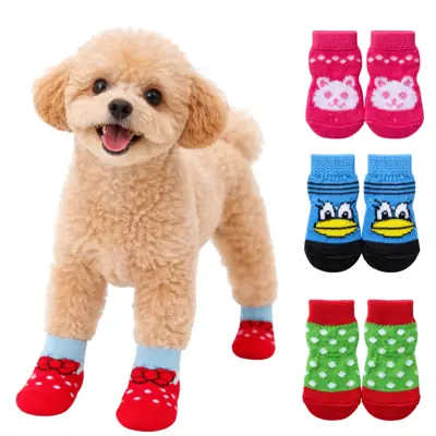 Foto do anúncio: Kit 4 Meias Antiderrapante Pet para Cachorro e Gato Proteção de Patas