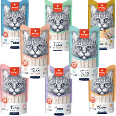 Foto do anúncio: Petisco Para Gatos Wanpy Creamy Sabores Sortidos Pacote Com 25 tubos