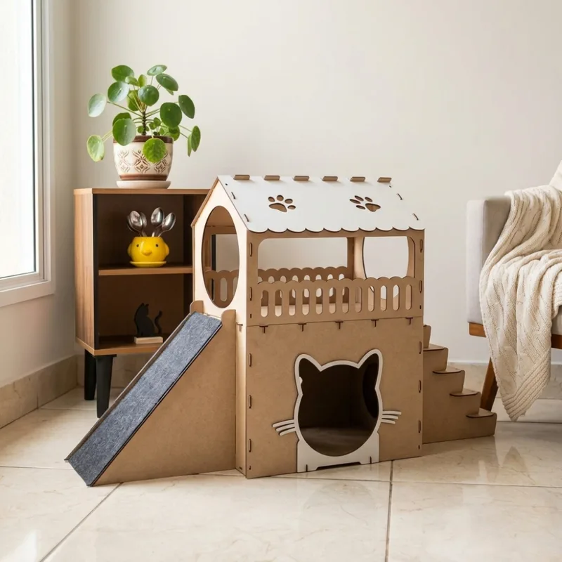 Foto do anúncio: Casinha de Gato 2 Andares com Rampa e Arranhador