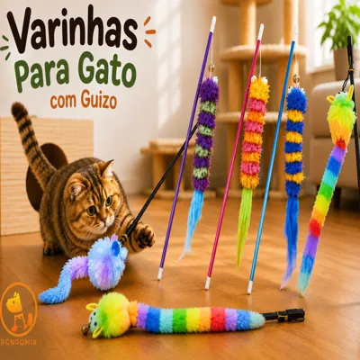 Foto do anúncio: Varinha Para Gatos Brinquedo Interativo Com Guizo