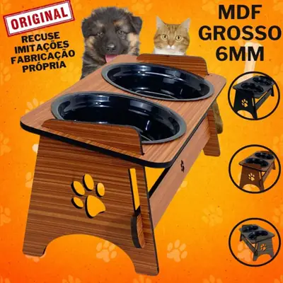 Foto do anúncio: Comedouro Bebedouro Pet Suspenso Para Cães e Gatos Elevado Com TAMPAS