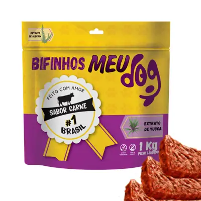 Foto do anúncio: Petisco para cachorro bifinho Meu Dog 1Kg sabor Carne