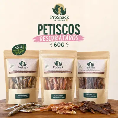 Foto do anúncio: ProSnack Petisco Natural Desidratado Para Cães e Gatos - 100% Carne