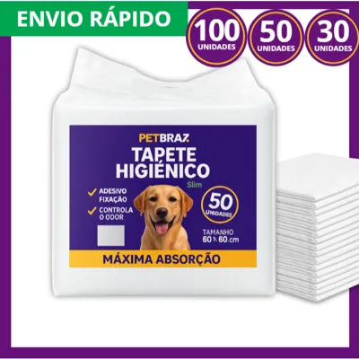 Foto do anúncio: Tapete Higiênico Para Cães 60x60 Descartável Super Absorvente Fralda Pet Xixi Cachorro Gato Kit