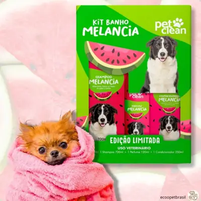 Foto do anúncio: KIT Banho Especial Melancia Pet Clean - Shampoo, Condicionador