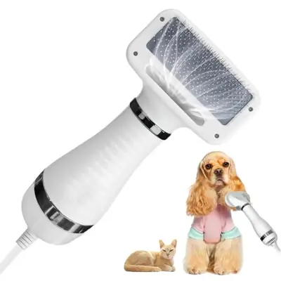 Foto do anúncio: Secador De Pelo Escova Pente Pet Tosa Profissional Portátil 2 IN 1 Remove Pelos Cachorro Gato 110V
