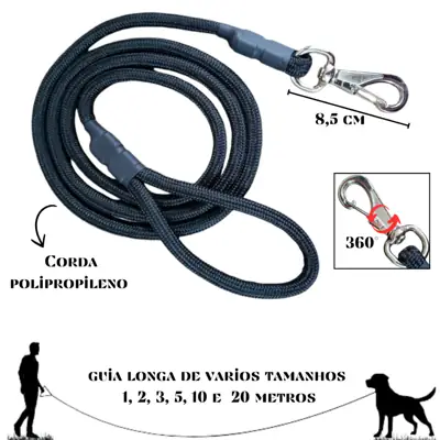 Foto do anúncio: Guia De Cachorro de 1a 20 Metros Corda de Poli 10 Milimetros