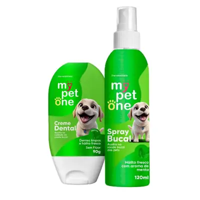 Foto do anúncio: Kit Hálito Fresco Creme Dental + Spray Bucal Menta - Mypetone