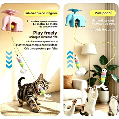 Foto do anúncio: Brinquedo Elétrico Interativo para Gatos com Bola Suspensa Automática