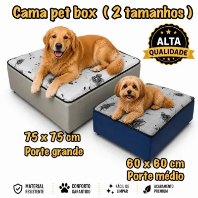 Foto do anúncio: Cama Pet Box para cachorro grande e gatos Diversas Cores!!! Aconchegante , Resistente e Macia