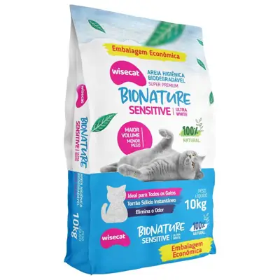 Foto do anúncio: Areia Higiênica Para Gatos Biodegradável Sensitive 10kg