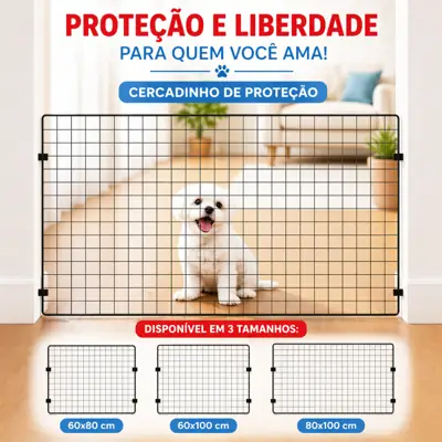 Foto do anúncio: Grade Portão Proteção Pet Cachorro Cães Pequenos - Escolha Medidas