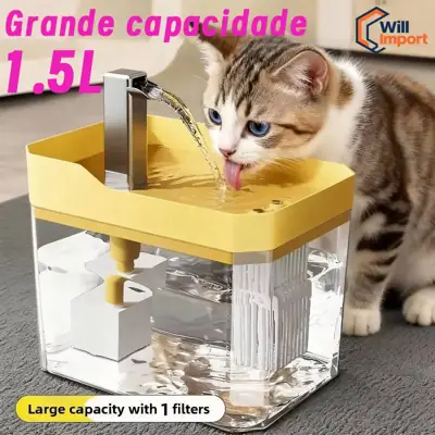 Foto do anúncio: Quadrado Bebedouro Automático para Gatos e Cães: Circulação de Água