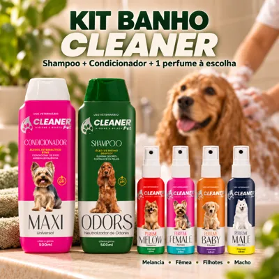 Foto do anúncio: Kit Shampoo Condicionador Neutralizador de Odores 500ml Perfume Colonia 60ml Cleaner Anti
