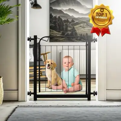 Foto do anúncio: Portão Proteção Pet Cachorro Cães e Crianças Anti Ferrugem Não Precisa