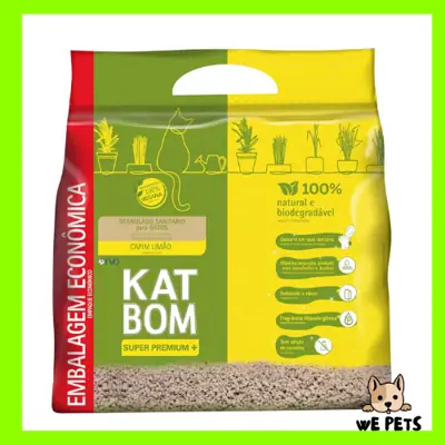 Foto do anúncio: Areia 6kg (Granulado) Sanitário Katbom Capim Limão Econômico para Gatos