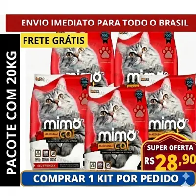 Foto do anúncio: Kit 20Kg Areia Sanitária Higiênica Argila Natural para Gatos Grãos