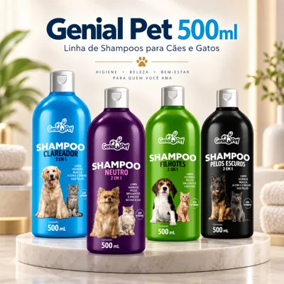 Foto do anúncio: Shampoo e Condicionador Pet Clean 700ml E Genial Pet Cachorro e Gato- Uso Veterinário Neut
