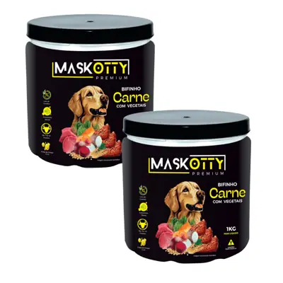 Foto do anúncio: KIT Bifinho Maskotty Petisco para cachorro Carne com Vegetais 1Kg