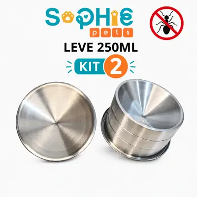 Foto do anúncio: Kit 2 Comedouro Ergonômico Anti-Formiga Elevado Leve Para Gato Pet