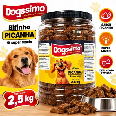 Foto do anúncio: Petisco Bifinho Dogssimo Sabor Picanha 2,5kg