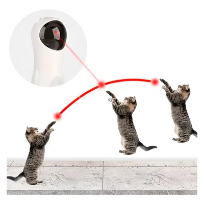 Foto do anúncio: Brinquedo Laser Automático Para Gatos, Interativo com Timer, 2 Velocidades e Rotação automatica