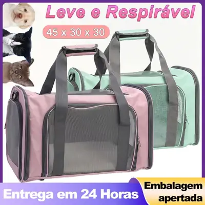 Foto do anúncio: Bolsa de Transporte para Gatos e Cães Pequenos até 9 kg com Tela