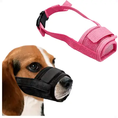 Foto do anúncio: Focinheira Regulável Ventilada Maleável Cão Cães Cachorro Pequeno Médio