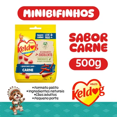 Foto do anúncio: Minibifinho Mini Bifinho Petisco Cães Sabor Carne Todas Raças Keldog Treinamento Pequeno Porte