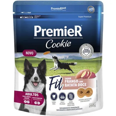 Foto do anúncio: Biscoito Cookie Fit para Cães Adultos Sabor Frango com Batata Doce 250g Premier