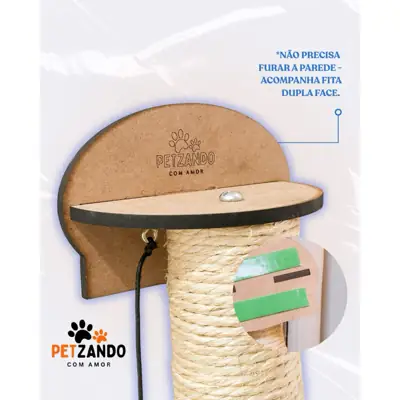 Foto do anúncio: Arranhador Resistente para Gatos Ativos Parede Brinquedo Pet Poste Sisal
