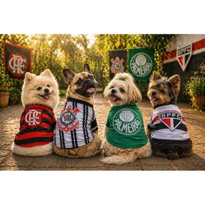 Foto do anúncio: Camisetas de Times para Pets - Estilo e Paixão em Campo!