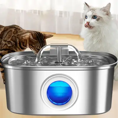Foto do anúncio: Newpet 3.2L Bebedouro De Água Para Gatos Fonte 5V Em Aço Inoxidável