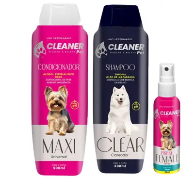Foto do anúncio: Kit Shampoo para Cachorro Branqueador Clareador + Condicionador 500ml