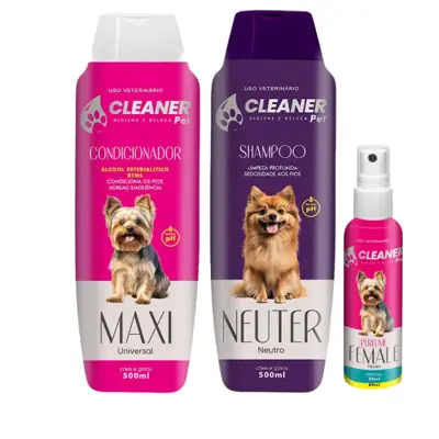 Foto do anúncio: Kit Shampoo para Cachorro Neutro + Condicionador 500ml + Perfume 60ml