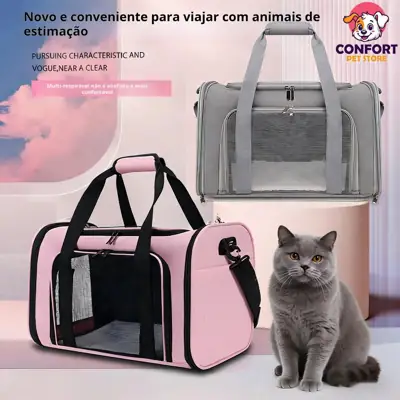 Foto do anúncio: Bolsa para gatos/Bolsa Transporte Cães E Gatos Mochila Avião Viagem