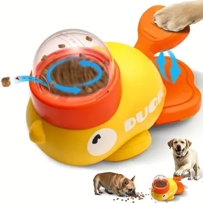 Foto do anúncio: Brinquedo Interativo Pato Dispensador - Alimentador Tigela Lenta