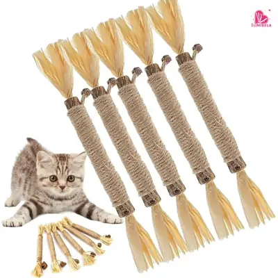 Foto do anúncio: Brinquedo de Palito Natural para Gatos para Roer e Cuidado Bucal
