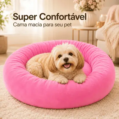 Foto do anúncio: Caminha Pet Redonda 50x50cm Cama Ninho Cheia Macia Gato Cachorro Pequeno Porte