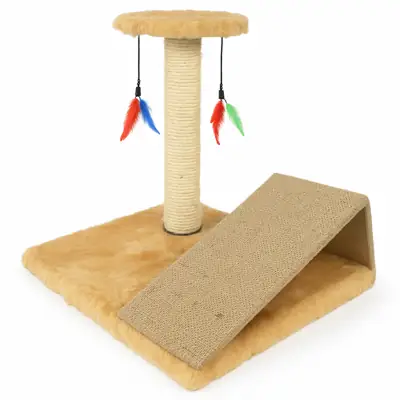 Foto do anúncio: Brinquedo para Gato Arranhador com Pena e Rampa Poste Sisal