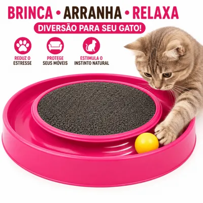 Foto do anúncio: Arranhador para Gatos Redondo com Bolinha Brinquedo Pet Interativo Relax Cat