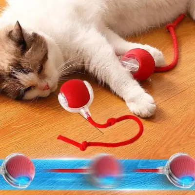 Foto do anúncio: Brinquedo Inteligente para Gatos - Bola Automática com Cauda Falsa