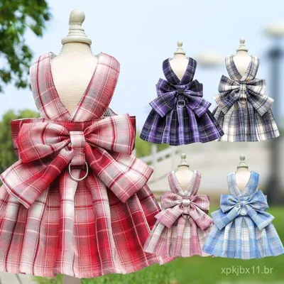 Foto do anúncio: Conjunto de Vestidos para Cachorros JK com Coleira e Saia de Anel para Cães Pequenos e