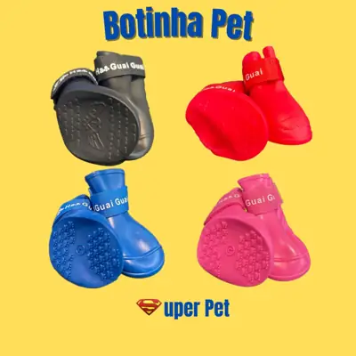 Foto do anúncio: Kit 4 Bota de Borracha Protetora de Patas Patinha Botinha de Silicone