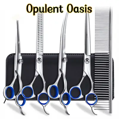 Foto do anúncio: Kit Profissional de Tesouras para Tosa Pet 2/5 Peças para Grooming de Cães e Gatos